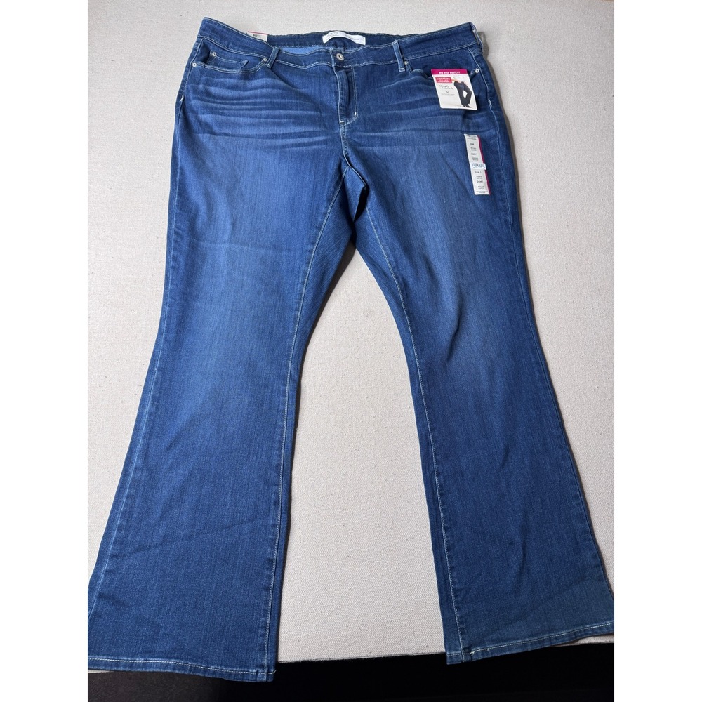 Signature by Levi Women Plus Size 24 Mid Rise‎ Bootcut Jeans Simply Stretch - Picture 2 of 9